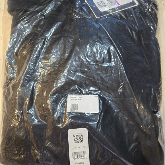 Converse Gold Standard Loose-Fit Pullover Hoodie BLACK SIZE 2XL XXL NEW MENS - Picture 4 of 12